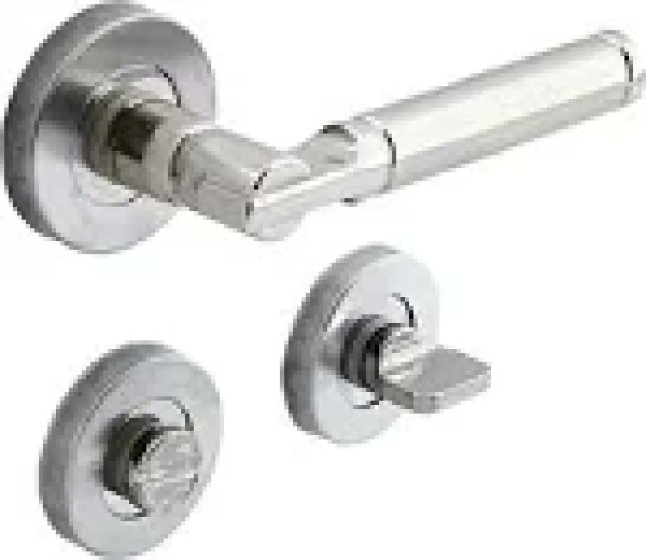 Nobel Kapı Kolu Rozetli Verda Wc Nikel Inox