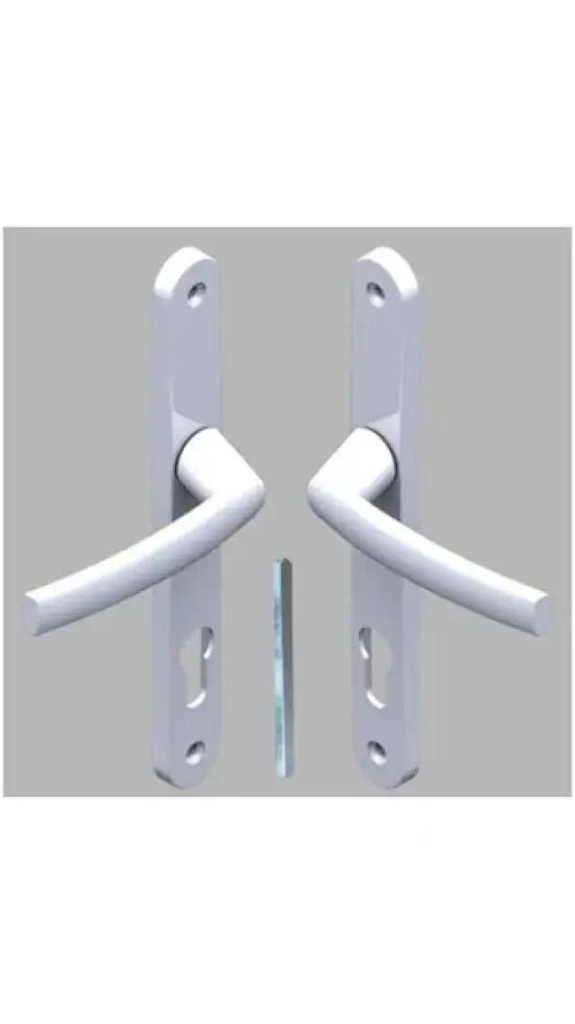 Pimapen Pvc Plastik Kapı Kolu Demirli Yale Beyaz