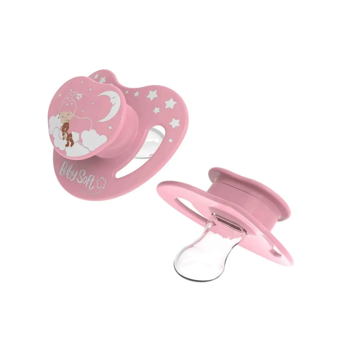 BabySoft Damak Uçlu Pembe Uyku Emziği 0 - 6 Ay