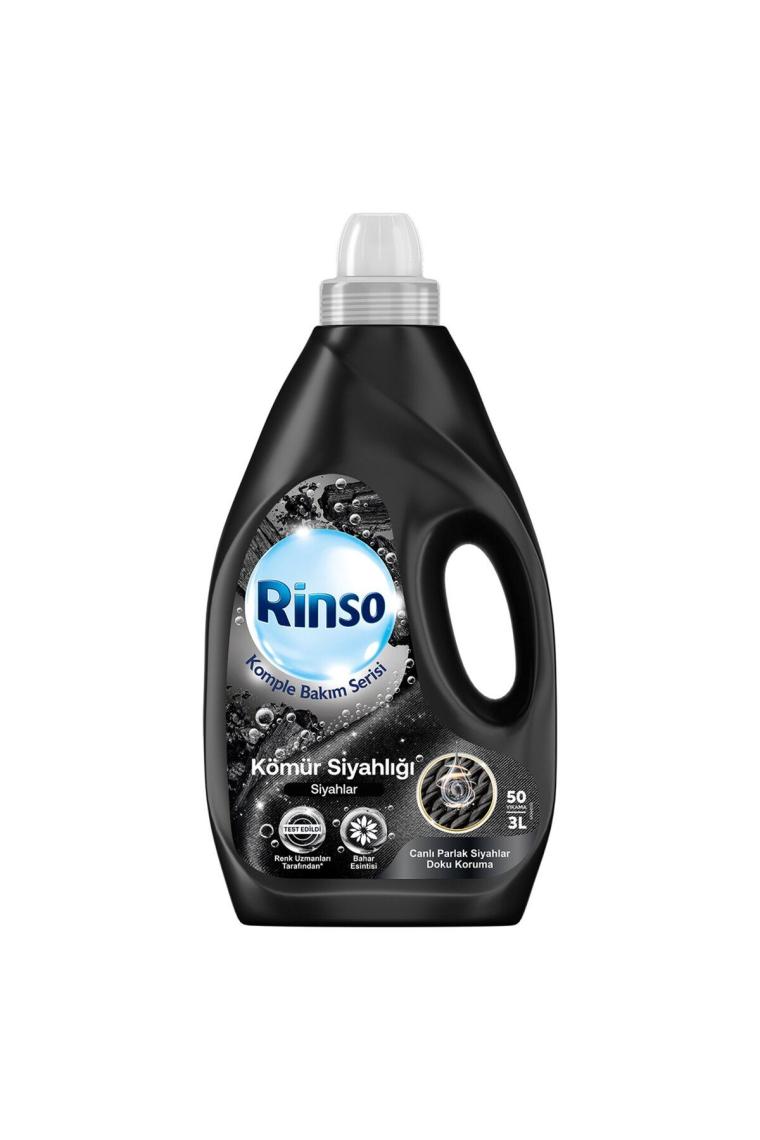 Rinso Kömür Siyahlığı Siyahlar için Sıvı Deterjan 50 Yıkama 3 lt