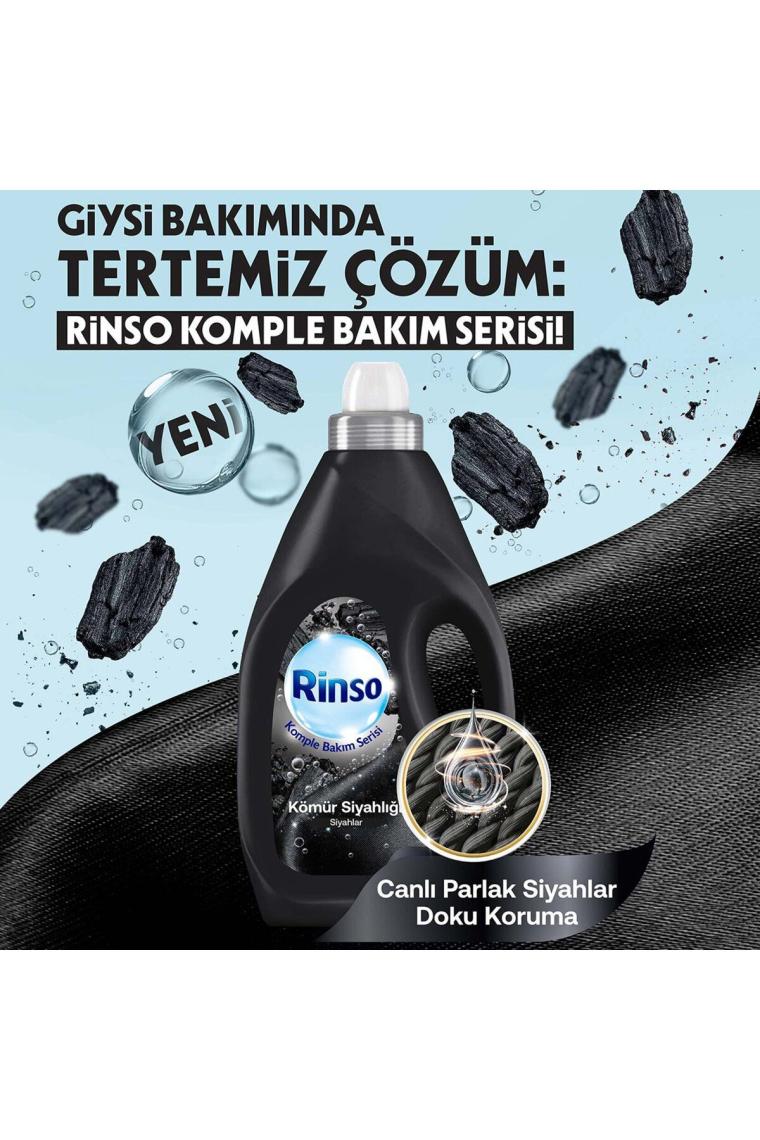 Rinso Kömür Siyahlığı Siyahlar için Sıvı Deterjan 50 Yıkama 3 lt