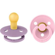 Bibs Colour Kauçuk 0-6 Ay 2'li Emzik Lavender-Baby Pink