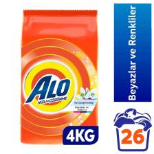 Alo Aqua Pudra Kar Çiçeği Ferahlığı Beyazlar ve Renkliler için 4 kg Toz Deterjan