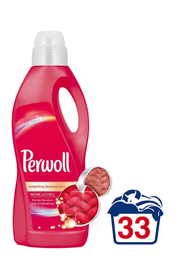 Perwoll Renk & Doku Renkliler için Sıvı Deterjan 33 Yıkama 2 lt