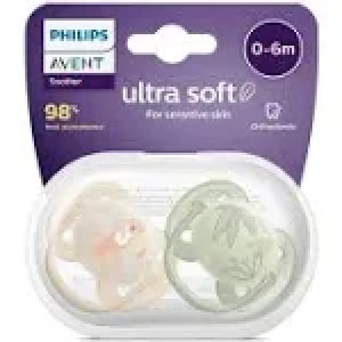 Philips Avent Ultra Soft Yumuşak 2li Emzik 0-6 Ay - SCF091/07