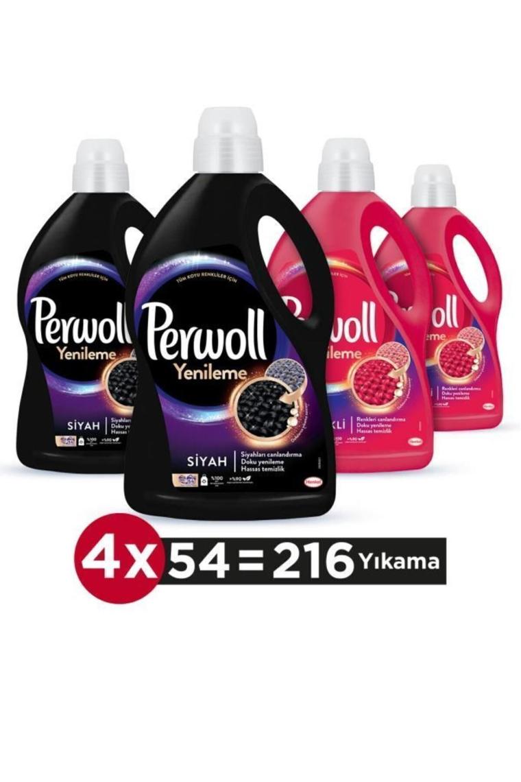 Yenileme Siyah 2x 2.97L 54 Yıkama & Renkliler  2x 2.97L 54 Yıkama Sıvı Çamaşır Deterjanı(216 Yıkama)