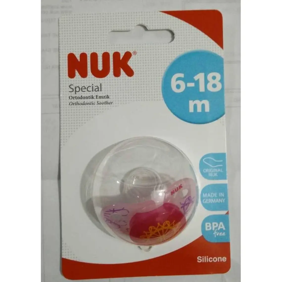 Nuk Special Ortodontik Silikon Emzik No:2