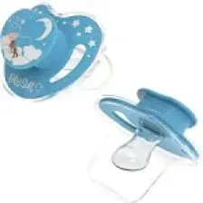 BabySoft Kapaklı Damak Uçlu Mavi Uyku Emziği 6 - 18 Ay