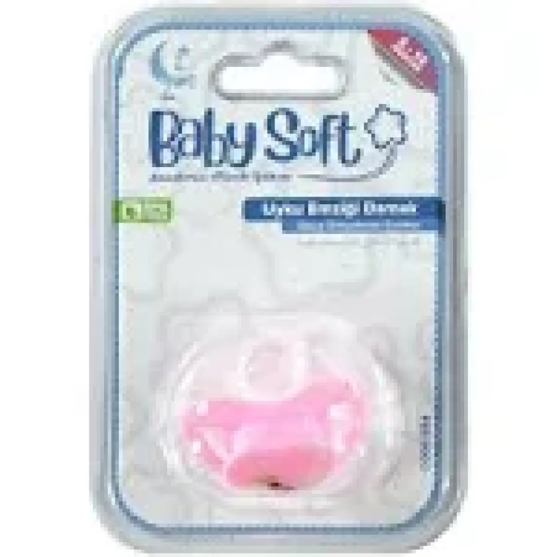 BabySoft Kapaklı Yuvarlak Uçlu Pembe Uyku Emziği 6 - 18 Ay