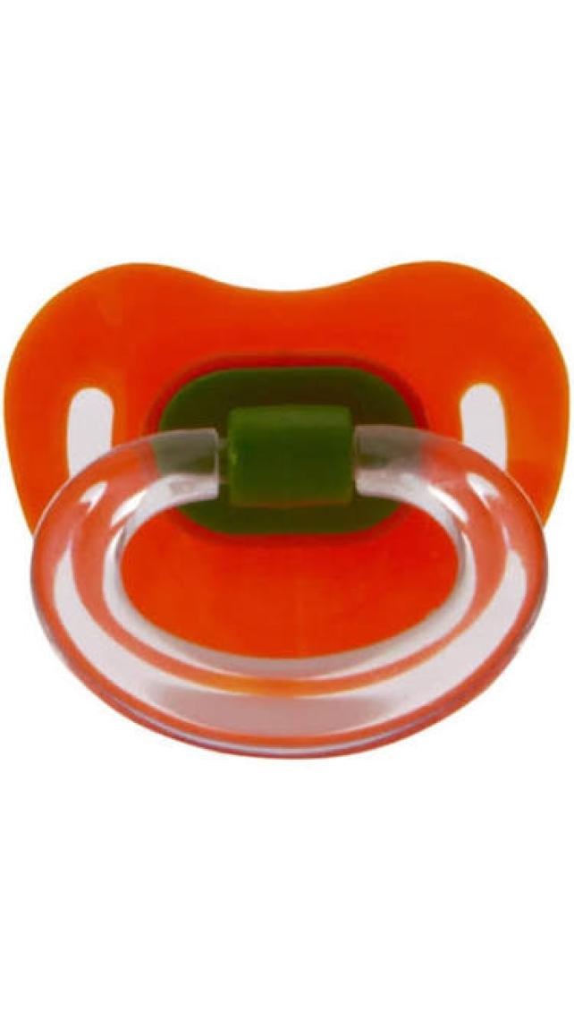 Tombik Damaklı Silikon Emzik (%0 BPA) 0 Ay+ / Portakal