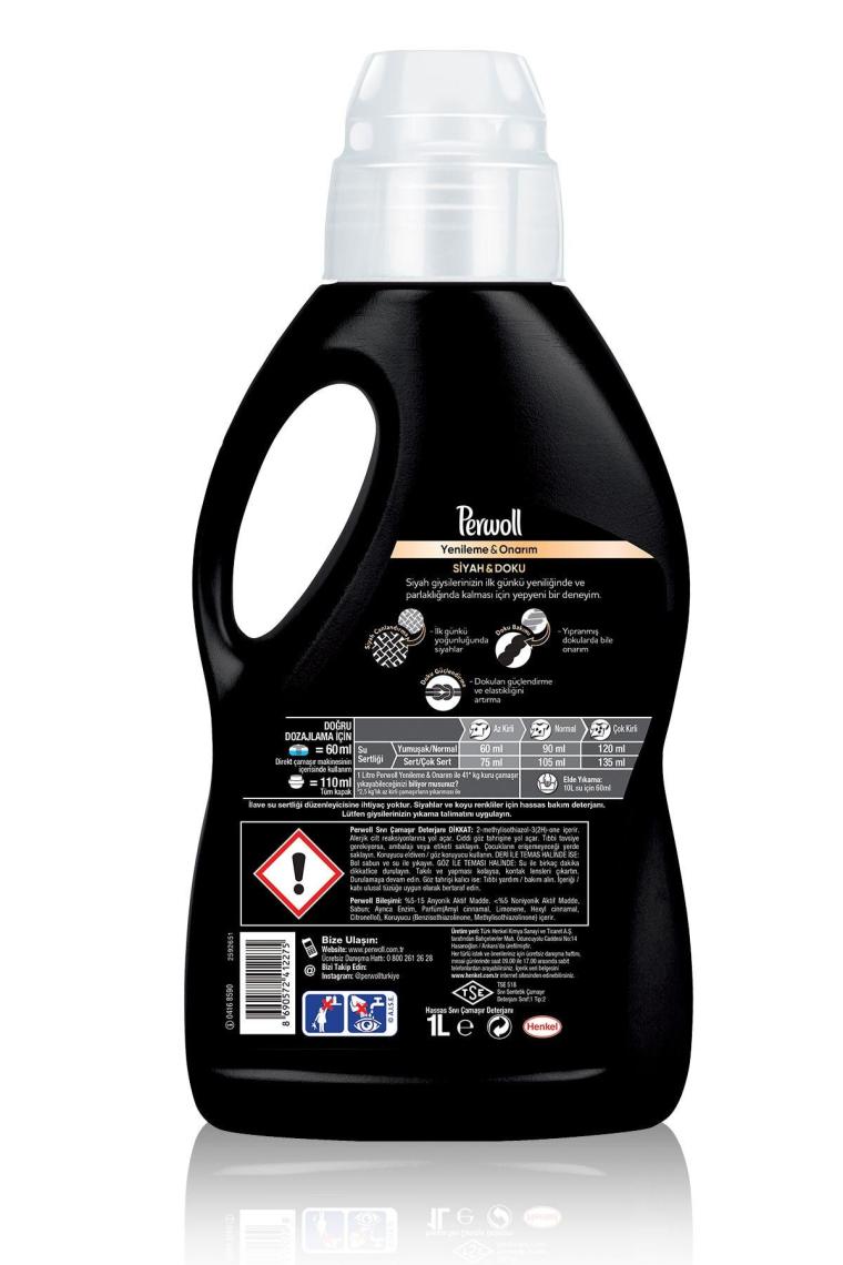 Perwoll Siyah & Doku Sıvı Deterjan 50 Yıkama 3 lt
