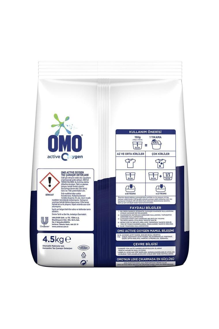 Active Oxygen Beyazlar Toz Deterjanı 4.5 Kg X2