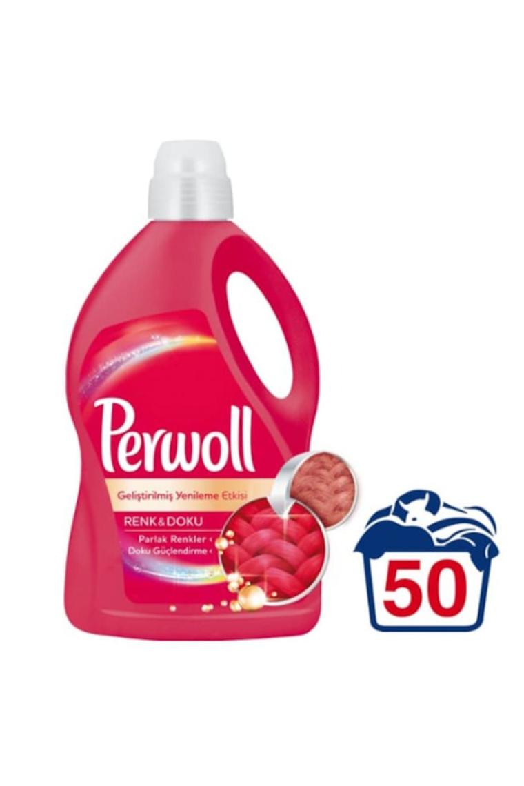 Perwoll Renk & Doku Renkliler için Sıvı Deterjan 50 Yıkama 3 lt