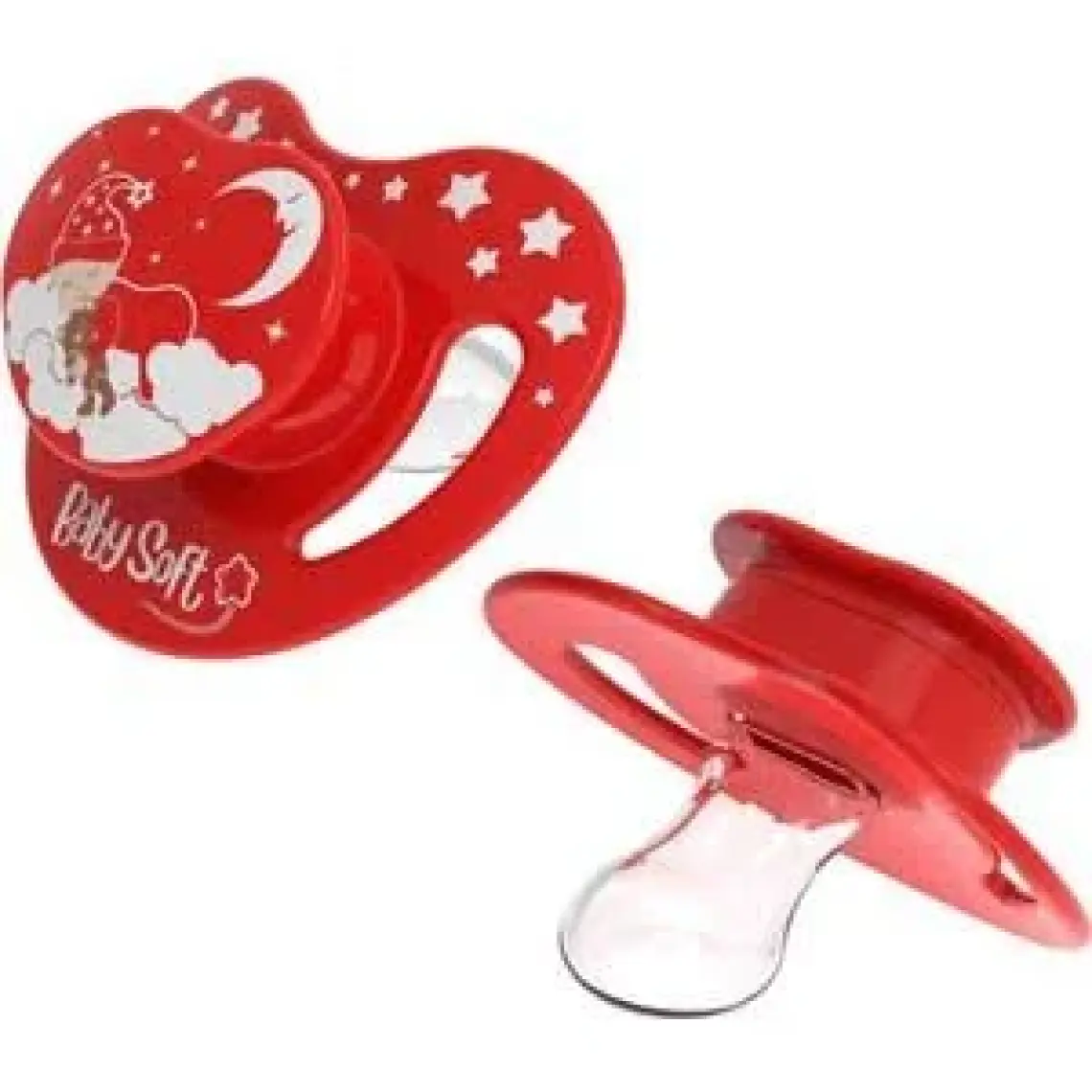 BabySoft Damak Uçlu Kırmızı Uyku Emziği 18+ Ay
