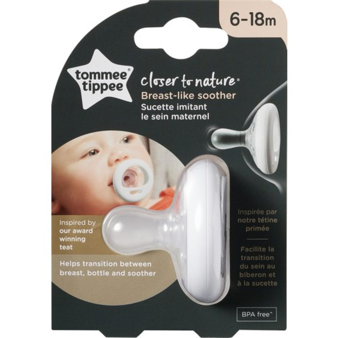 Tommee Tippee Closer to Nature Breast-like  Emzik, 6-18 ay Tekli - Beyaz