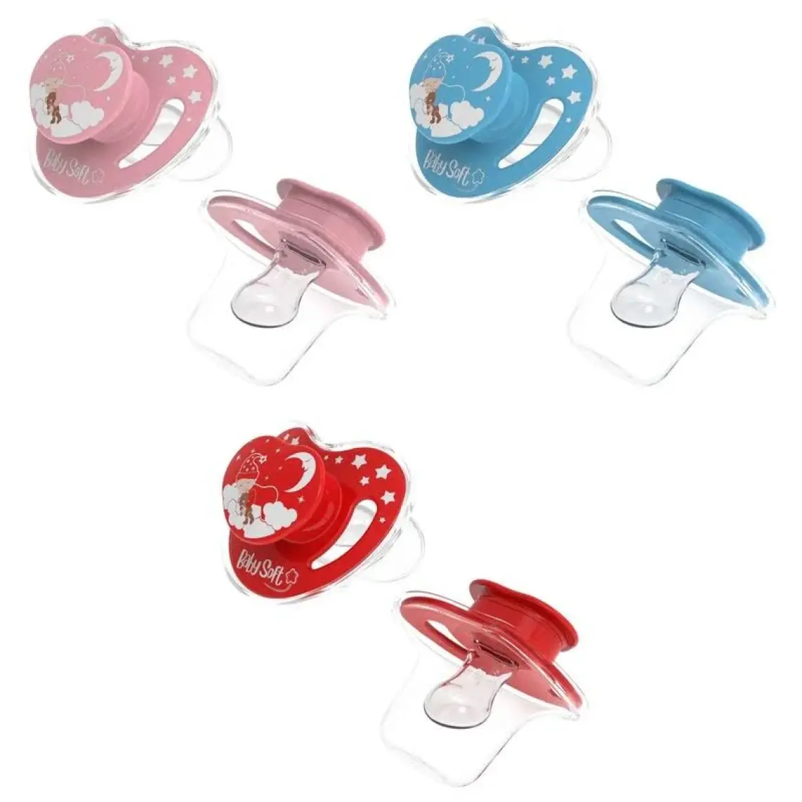 BabySoft Kapaklı Damak Uçlu Mavi Uyku Emziği 6 - 18 Ay