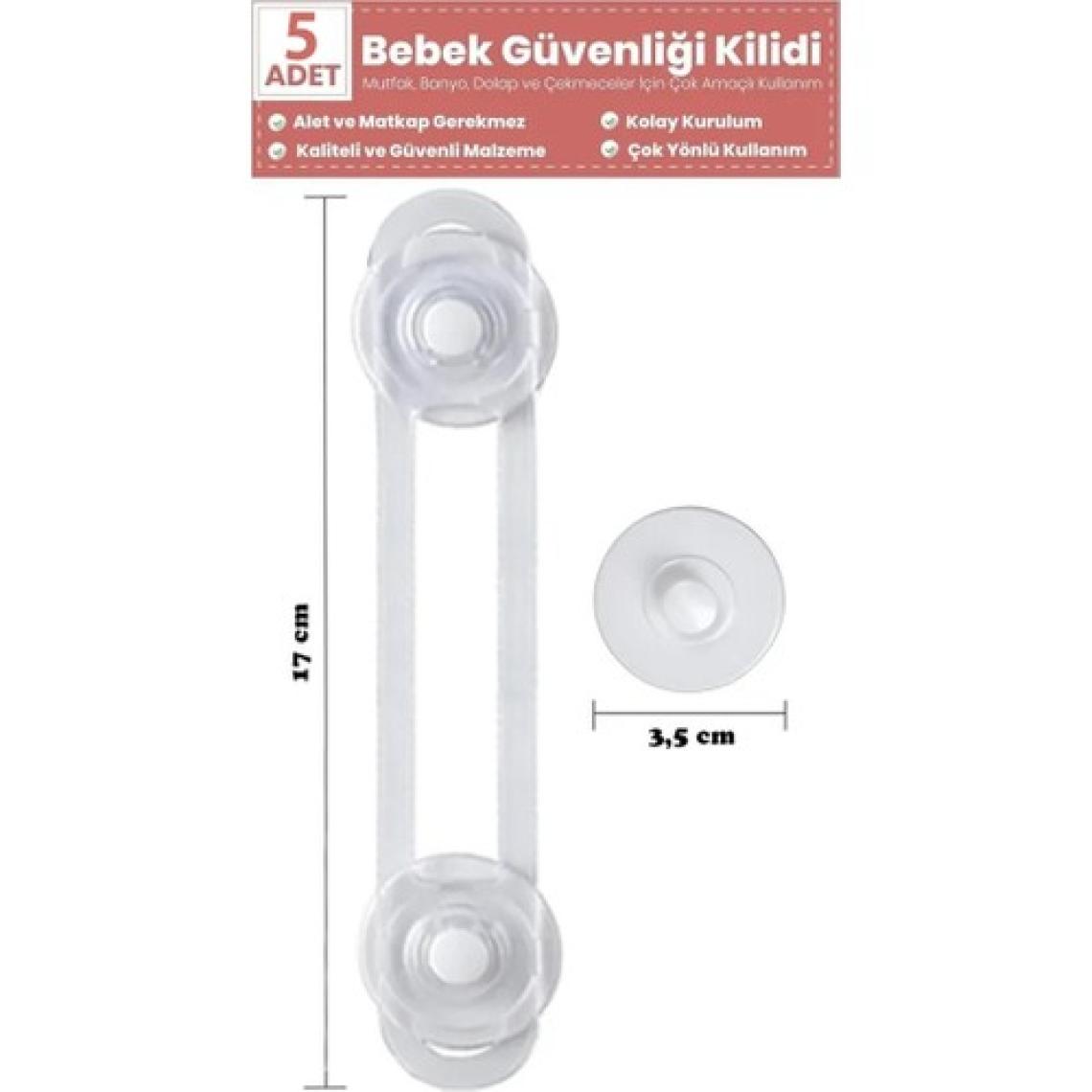 10 Adet Çocuk Çekmece Kilidi ve Dolap Kilidi Bebek Güvenlik Koruma Kilidi Koruyucu Kilit 10 Adet