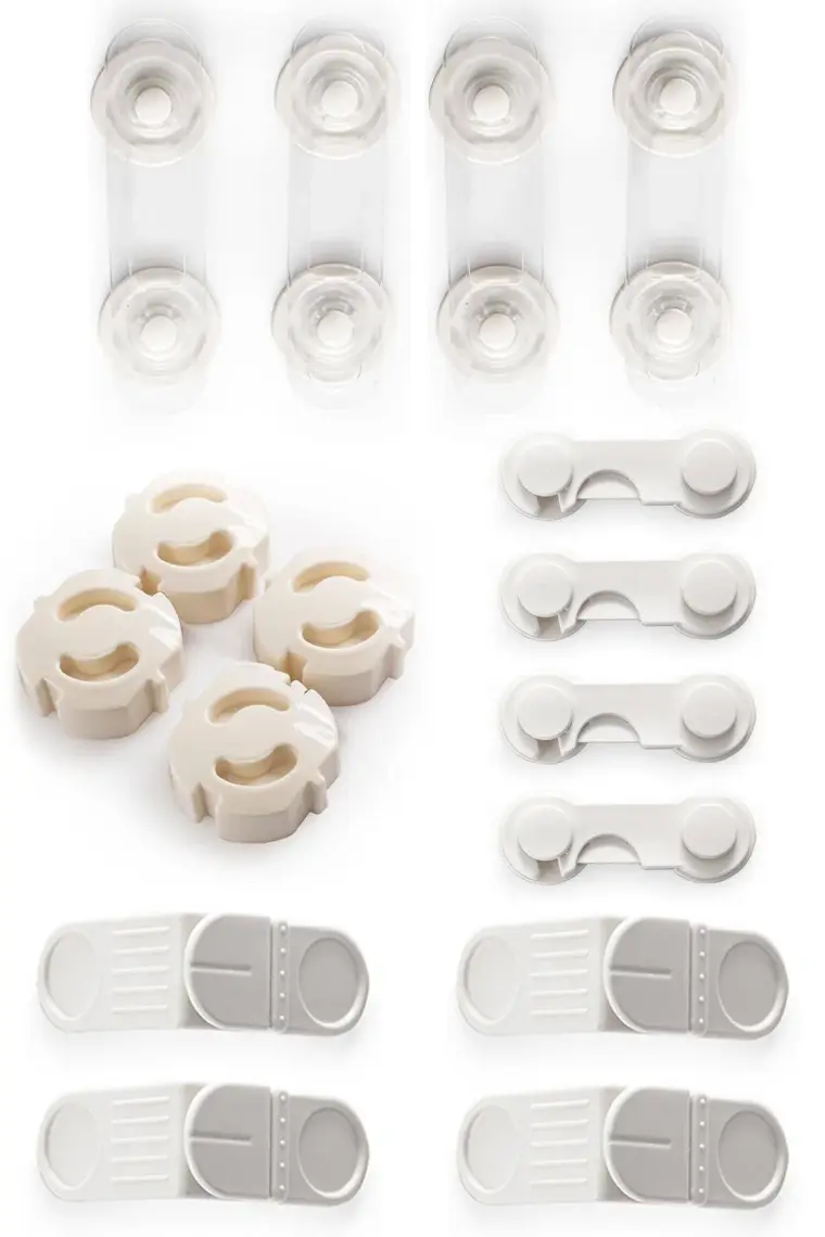Ideal Baby 4'er Adet Mini Çok Amaçlı Kilit + Kapak Kilidi + Priz Kapağı + Köşe Kilidi