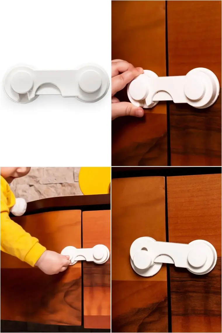 Ideal Baby 4'er Adet Mini Çok Amaçlı Kilit + Kapak Kilidi + Priz Kapağı + Köşe Kilidi