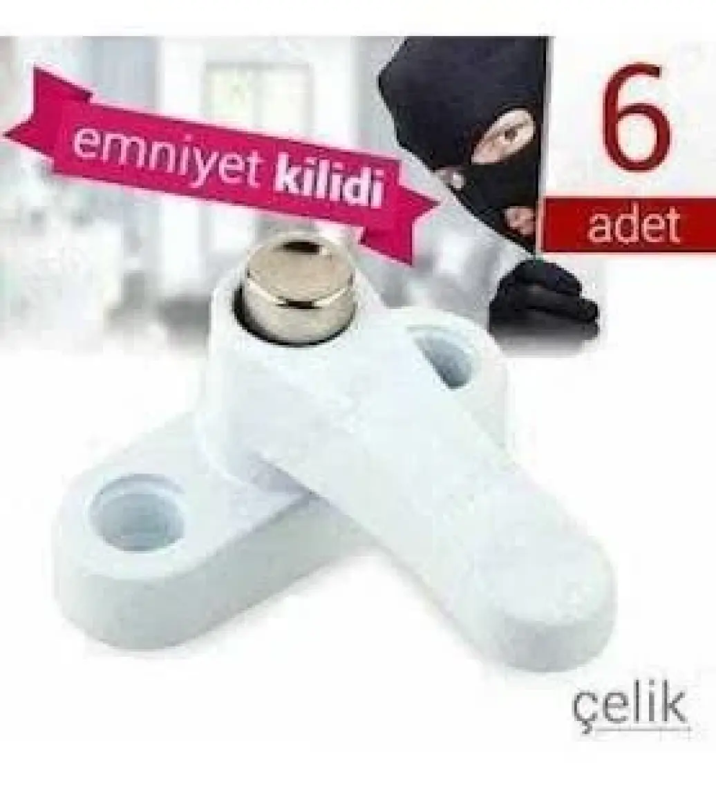 Greathings Pvc Kapı Pencere Emniyet Kilidi - Pimapen Kilidi - ÇELİK - 6 Adet