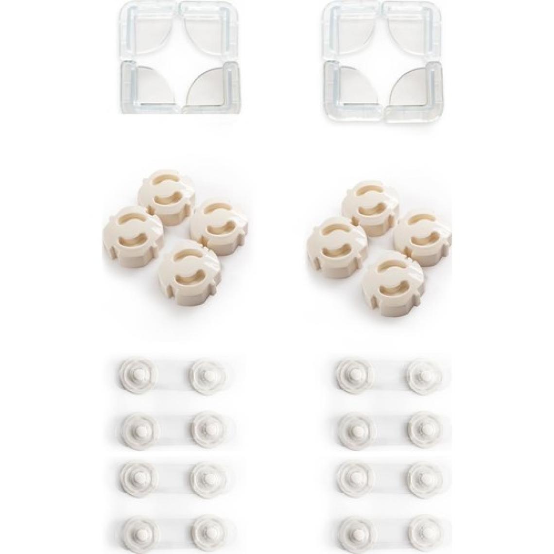 Ideal Baby 8 Adet Köşe Koruyucu + 8 Adet Priz Kapağı + 8 Adet Mini Çok Amaçlı