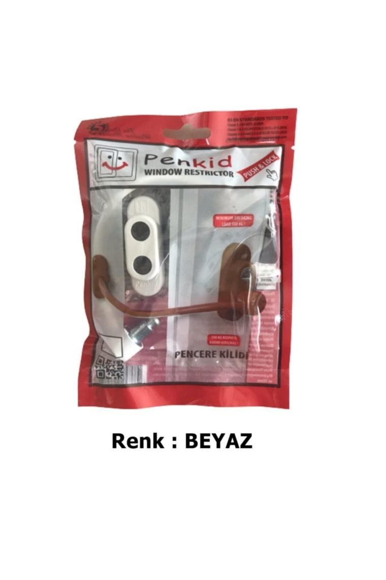 Beyaz Çelik Halatlı Kablolu Pvc Pencere Emniyet Çocuk Güvenlik Kilidi