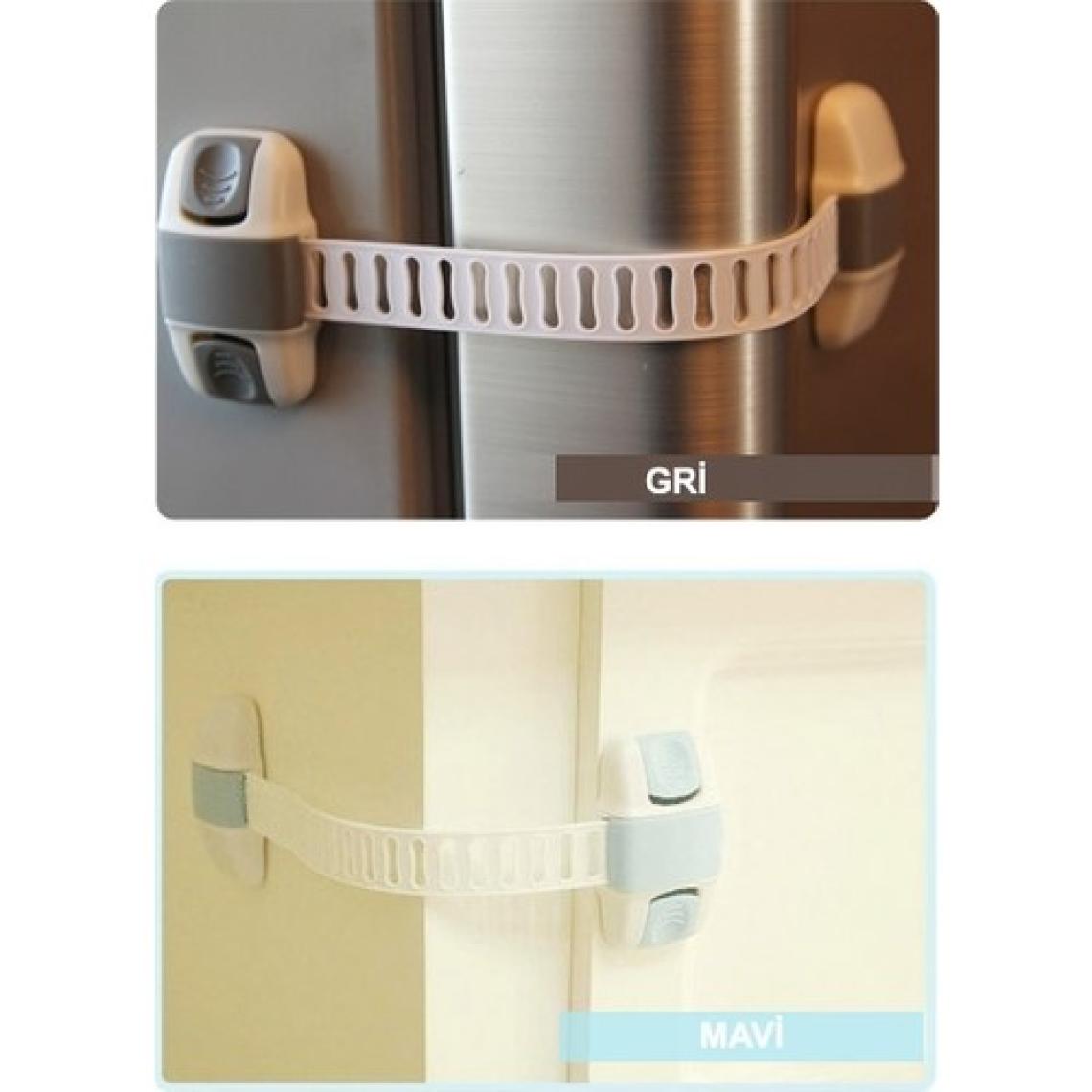 Miny Baby Buzdolabı - Dolap Çok Amaçlı Kilit - Gri