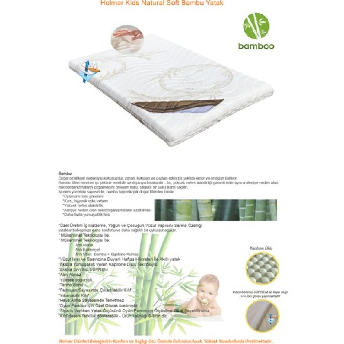 Holmer Natural Soft Bambu Park Yatak / Oyun Parkı Yatağı