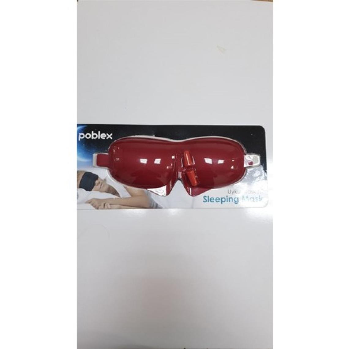Poblex Uyku Maskesi 3D Kırmızı + Köpük  Kulak Tıkacı