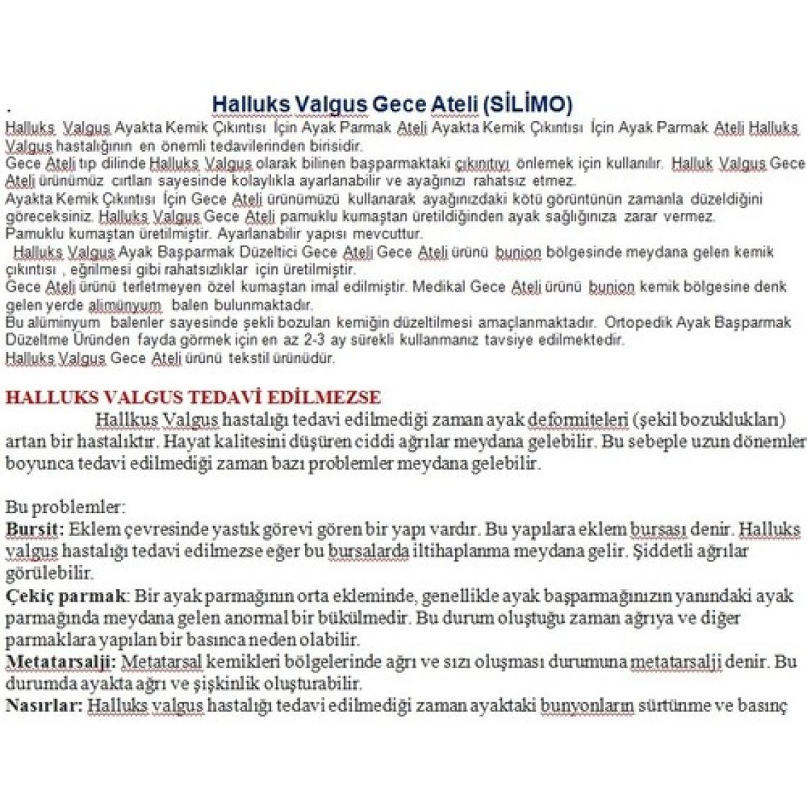 Silimo Ayak Kemik Çıkıntı Için Gece Ateli  Baş Parmak Ayırgaç Silikon Bunyon Seti