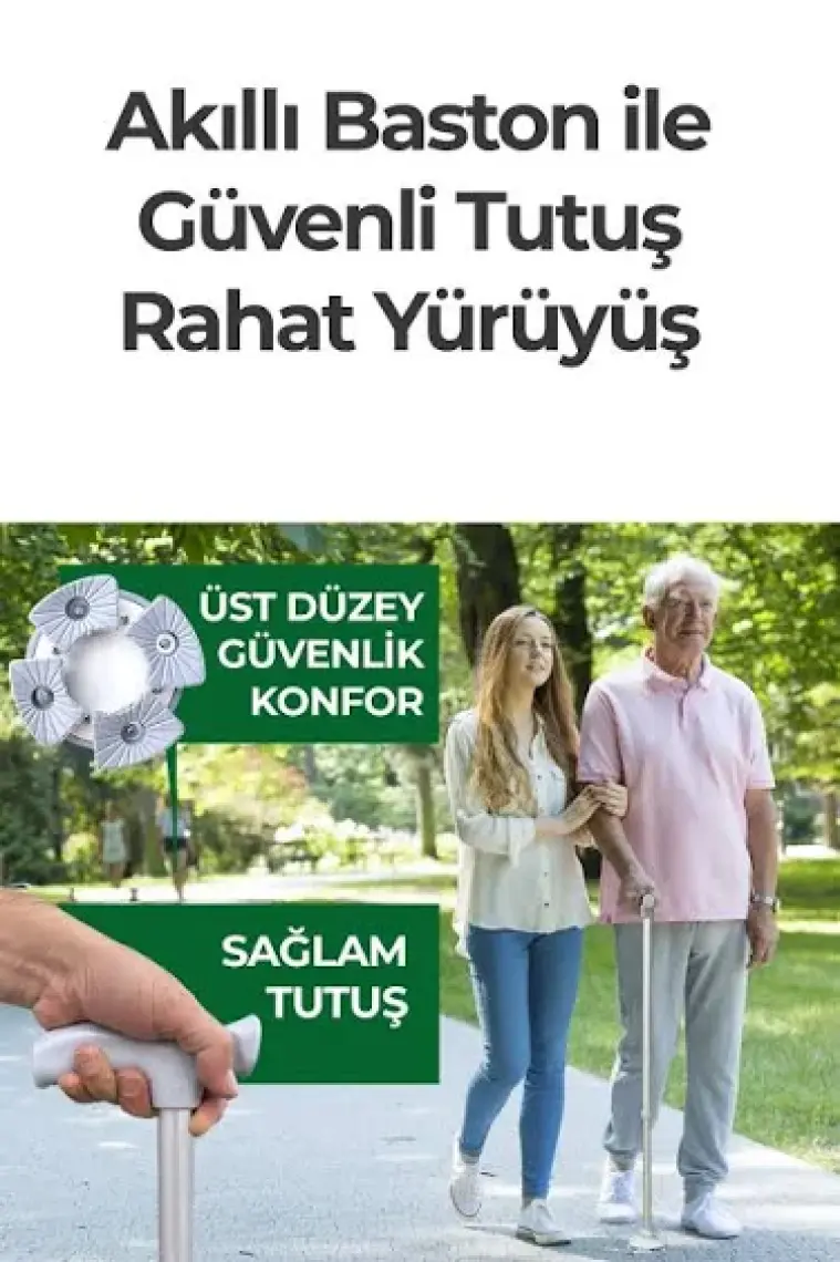 Case AL03.N Alüminyum Akıllı (Asa) Tekli Denge Bastonu