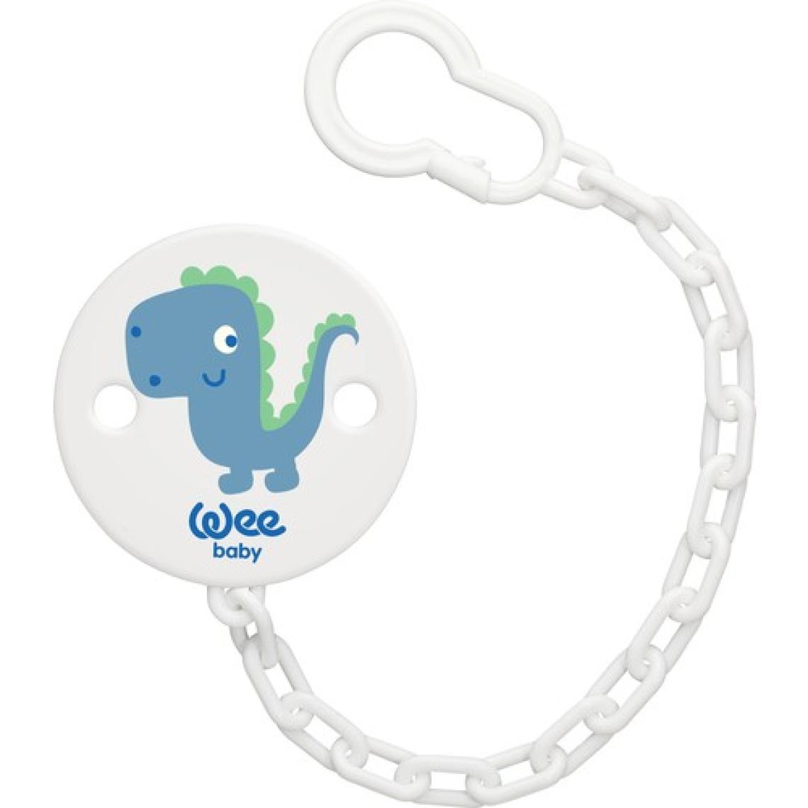 Wee Baby Desenli Emzik Askısı - Mavi Dinozor