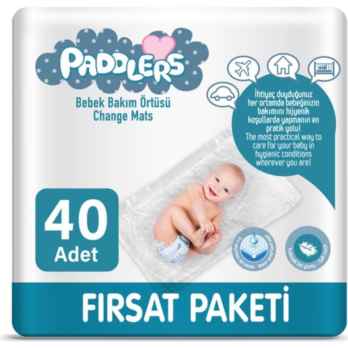 PADDLERS 4X10 ADET BEBEK BAKIM ÖRTÜSÜ (60X60 Boyutunda)