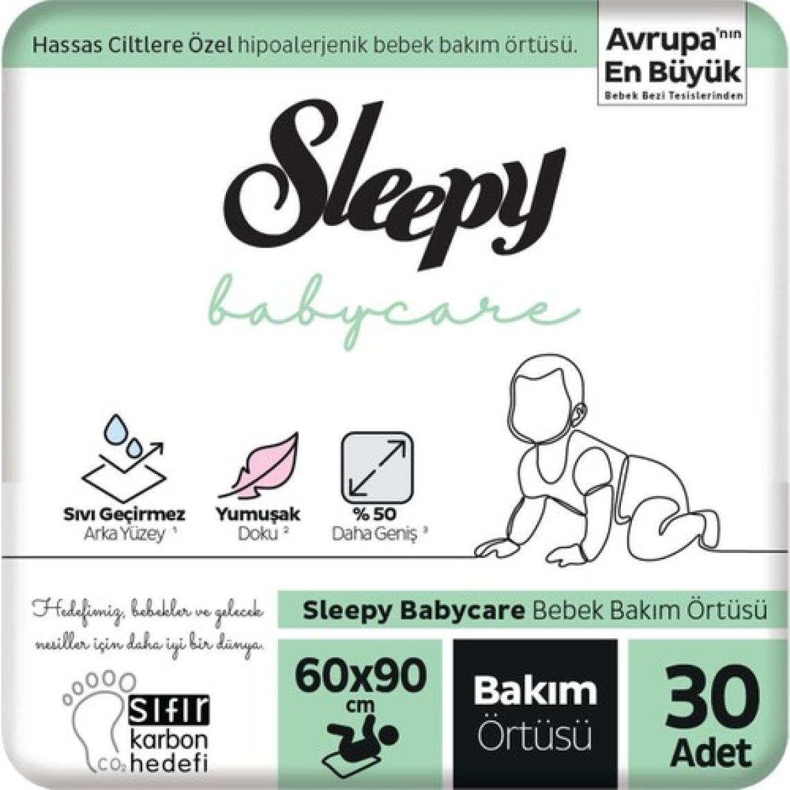 Sleepy Babycare Bebek Bakım Örtüsü 60X90 cm 3X10 30 Adet
