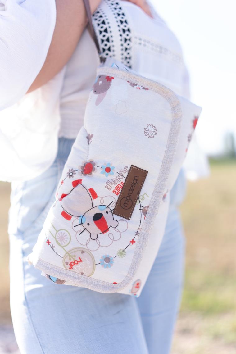 mordesign Bebek Çanta Alt Açma Minderi, Alt Değiştirme Pedi, Taşınabilir Bakım Çantası, Animal Seri,