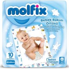 KTYRA52 Molfix Bebek Bakım Örtüsü 60X60 10 Adet