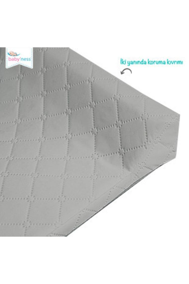 Bebek Alt Değiştirme Minderi 40x70 Cm Sıvı Geçirmez Leke Tutmaz Gri