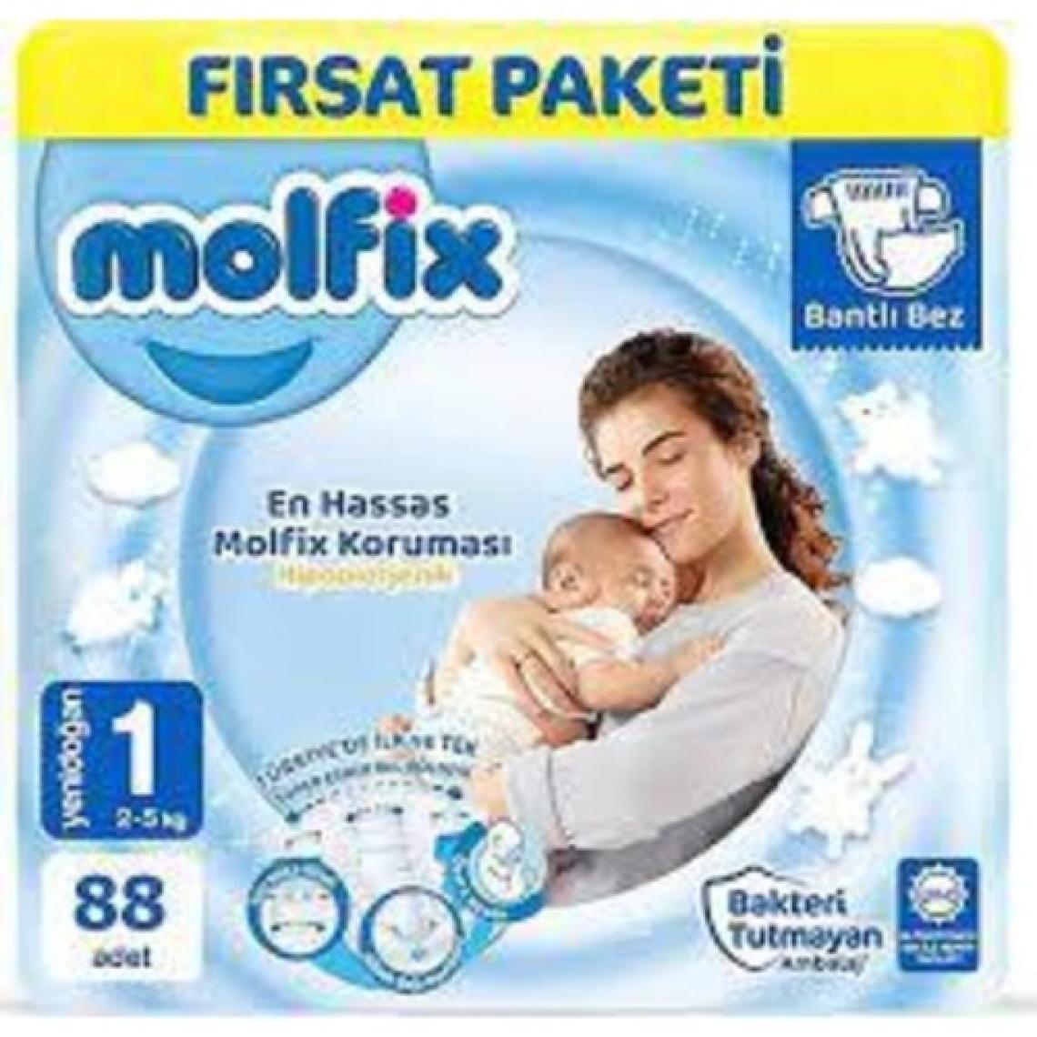Molfix Bebek Bezi 1 Beden Yenidoğan 2-5 Kg 88li Fırsat Paketi