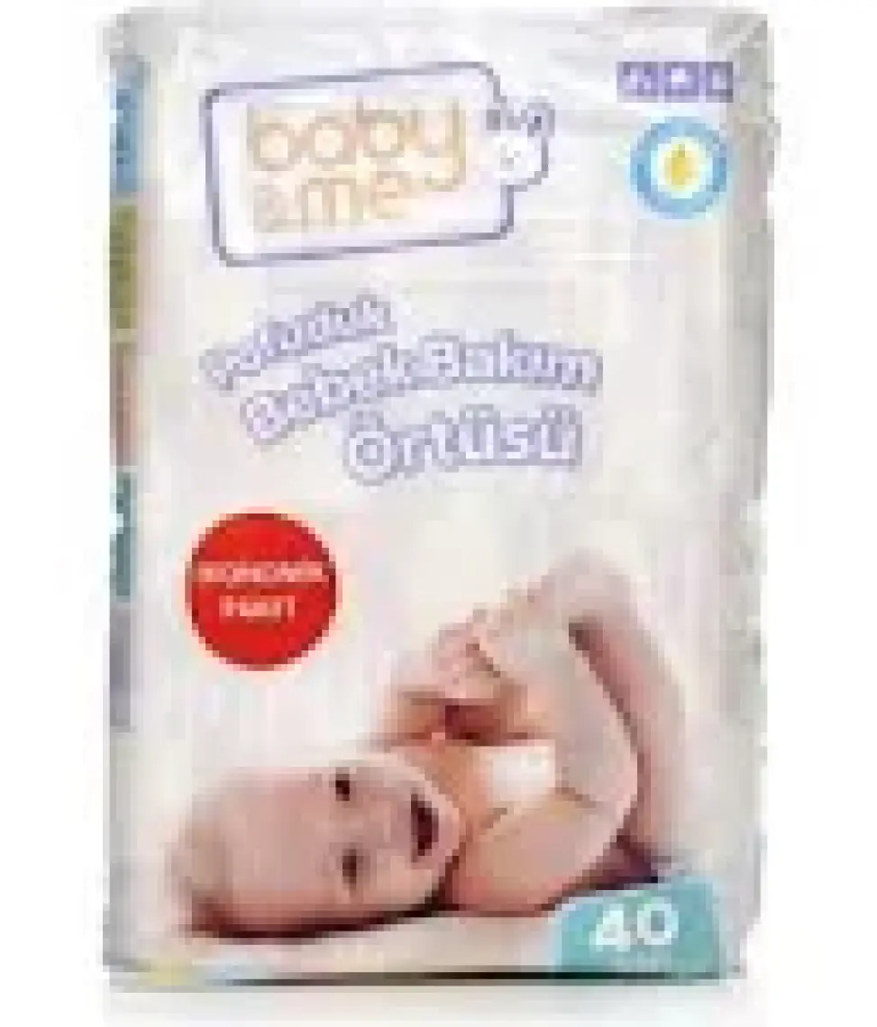 Baby Me Pofuduk Alt Değiştirme Örtüsü - Sıvı Geçirmez Selüloz Tabaka, 60x60 cm, 40 Adet, Kokusuz