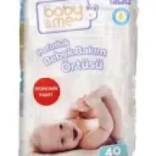 Baby Me Pofuduk Alt Değiştirme Örtüsü - Sıvı Geçirmez Selüloz Tabaka, 60x60 cm, 40 Adet, Kokusuz