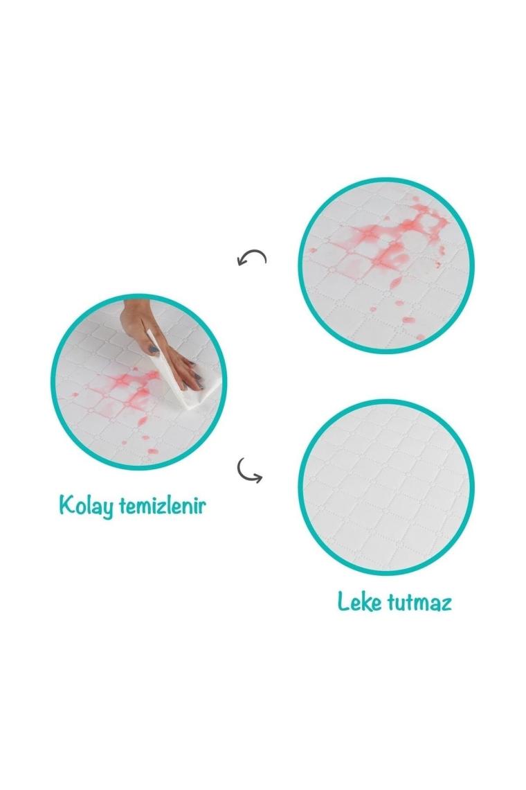 Bebek Alt Değiştirme Minderi 40x70 Cm Sıvı Geçirmez Leke Tutmaz Beyaz