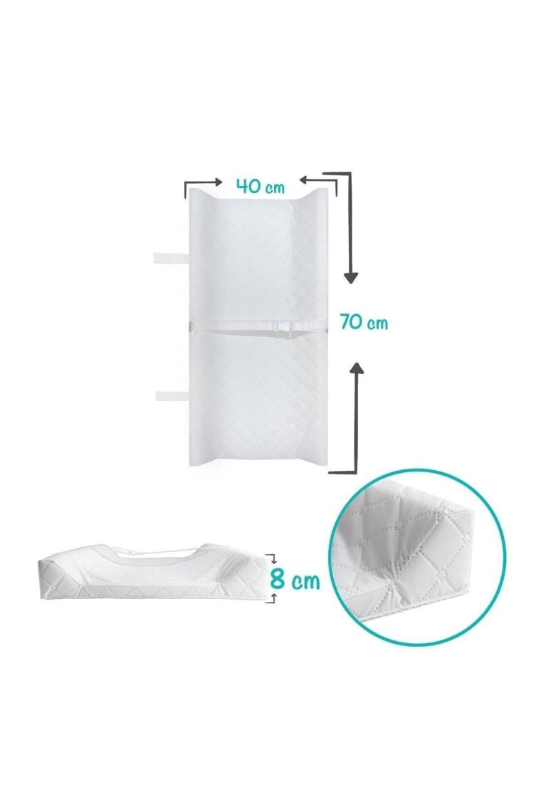 Bebek Alt Değiştirme Minderi 40x70 Cm Sıvı Geçirmez Leke Tutmaz Beyaz