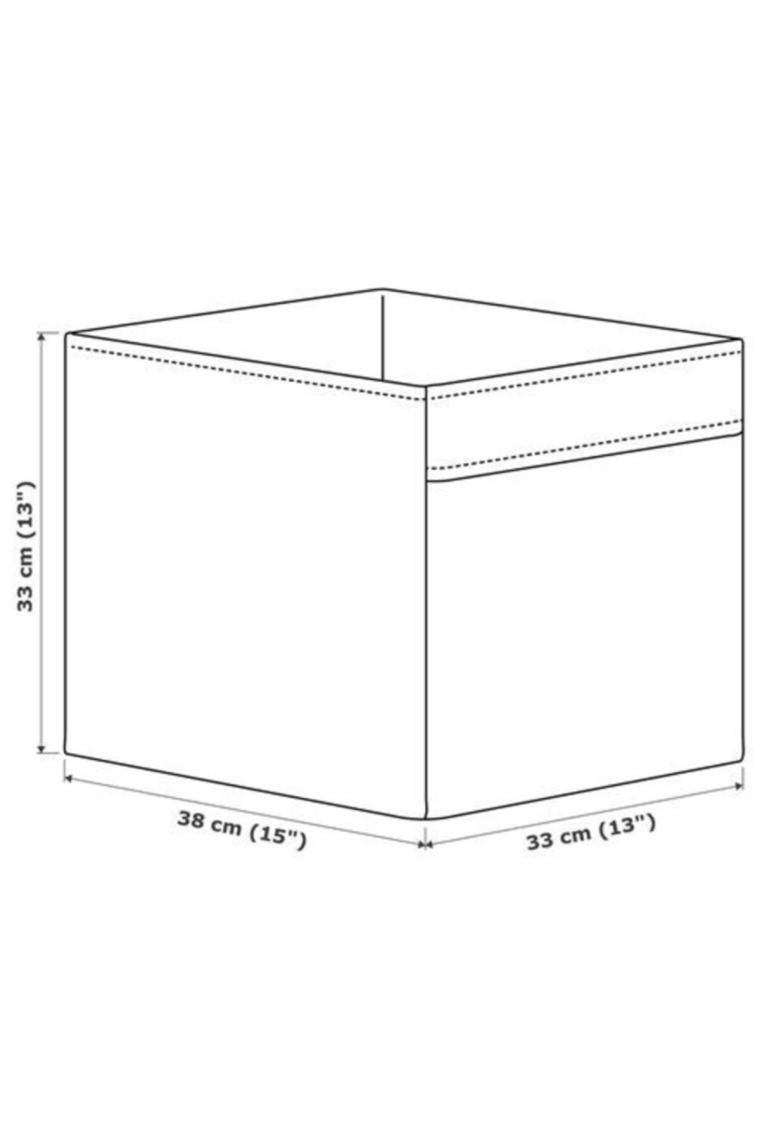 IKEA Düzenleyici Kutu Meridyendukkan Ev Düzeni Düzenleme Saklama Kutusu Gri 33X38X33 cm Gri