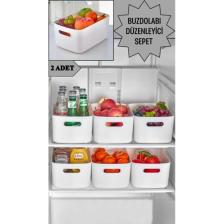 ALMITAL 2 Adet 3.5 Lt Dolap Içi Buzdolabı Düzenleyici Banyo Organizer Sepet