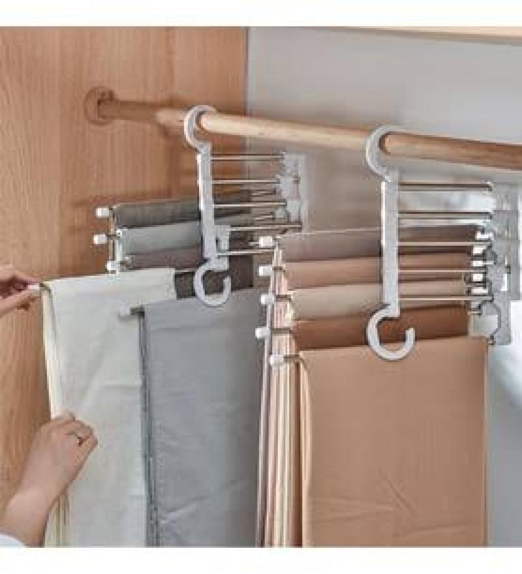 Newstore Home Hareketli Dolap Içi Pantolon Kravat Şal Askı Sistemi Düzenleyici Katmanlı Askılık