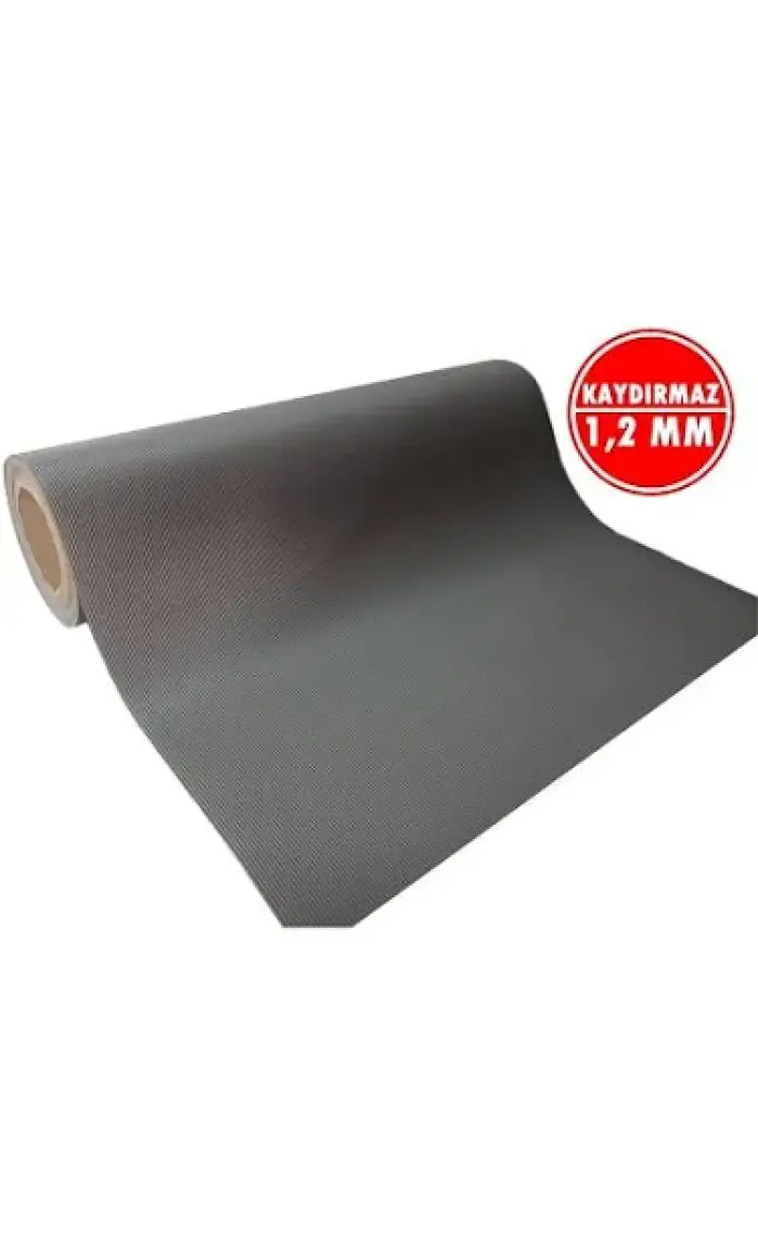 ALMITAL 48 Cm X 5 M Açık Gri Çizgi Desenli Suni Deri, Çekmece içi Kaydırmaz Çekmece Halısı, raf örtüsü