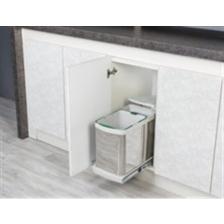Starax S-2395 Teleskopik Raylı Paslanmaz Gövde Çöp Kovası 16+1 lt