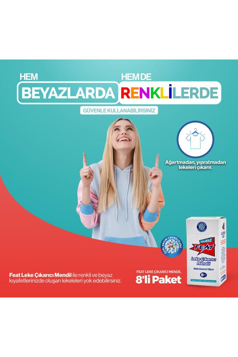 Leke Çıkarıcı Mendil 8 Adet Kutu