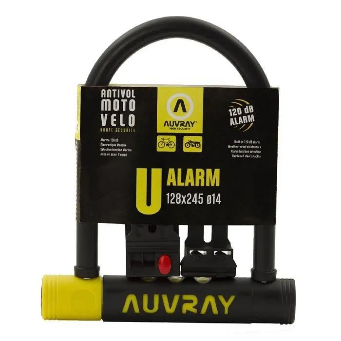 Auvray Alarmlı U Kilit 128X245 D.14