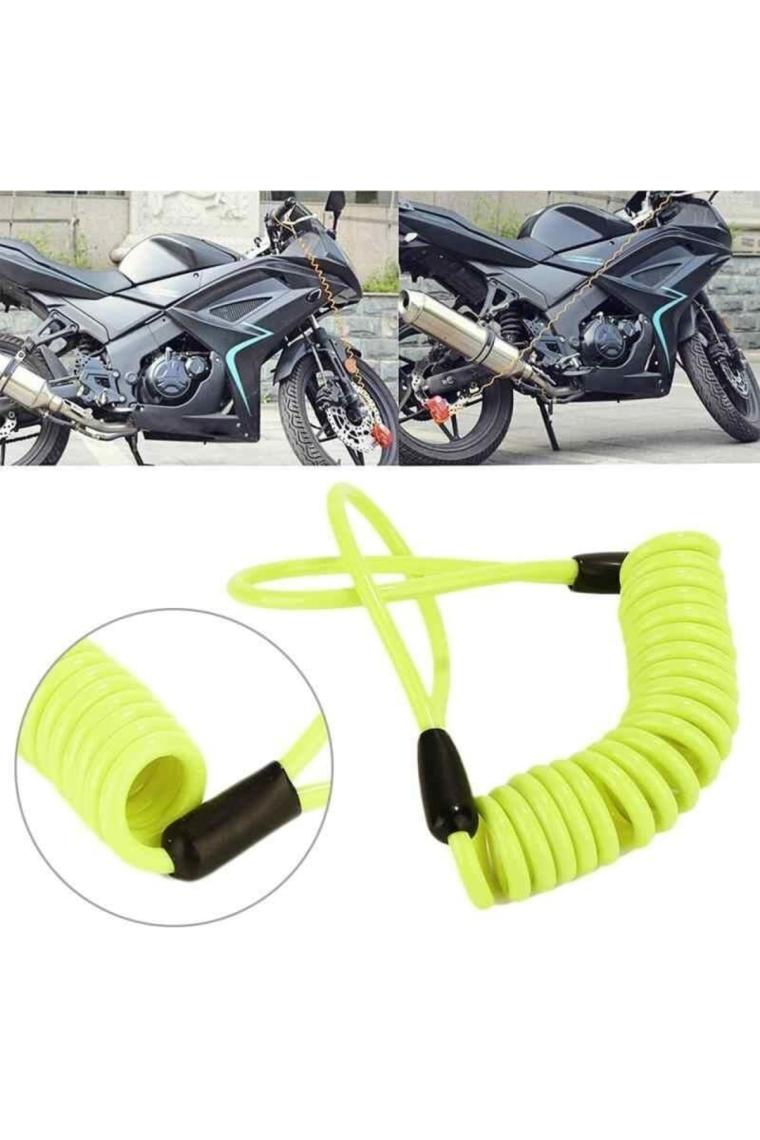 Motoanl Motosiklet Disk Kilidi Güvenlikli Hatırlatma Kablosu 1 Metre 50 cm (150CM) Motor Bisiklet Kablosu